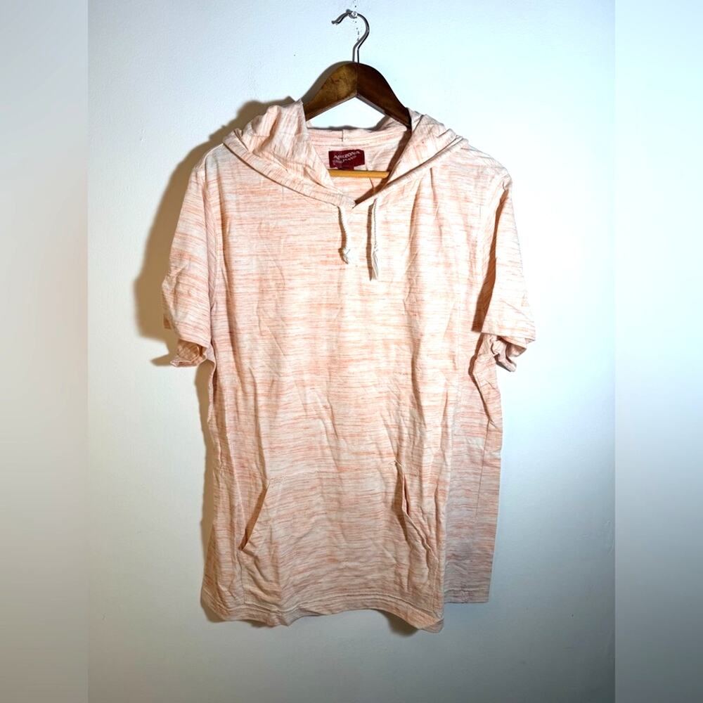 Casual Peach Space Dye Hoodie T-Shirt